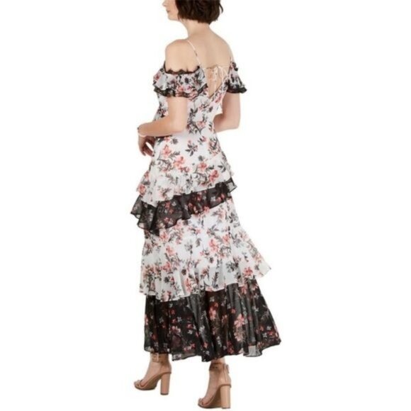 Avec Les Filles Floral Tiered Ruffled Dress 4 - Picture 8 of 12